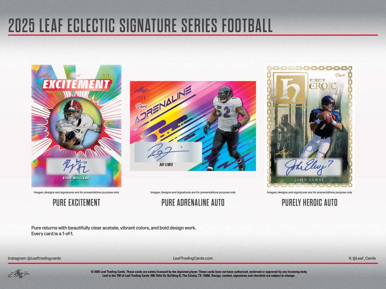 2025 Leaf Eclectic Signature Series Football Hobby Box
