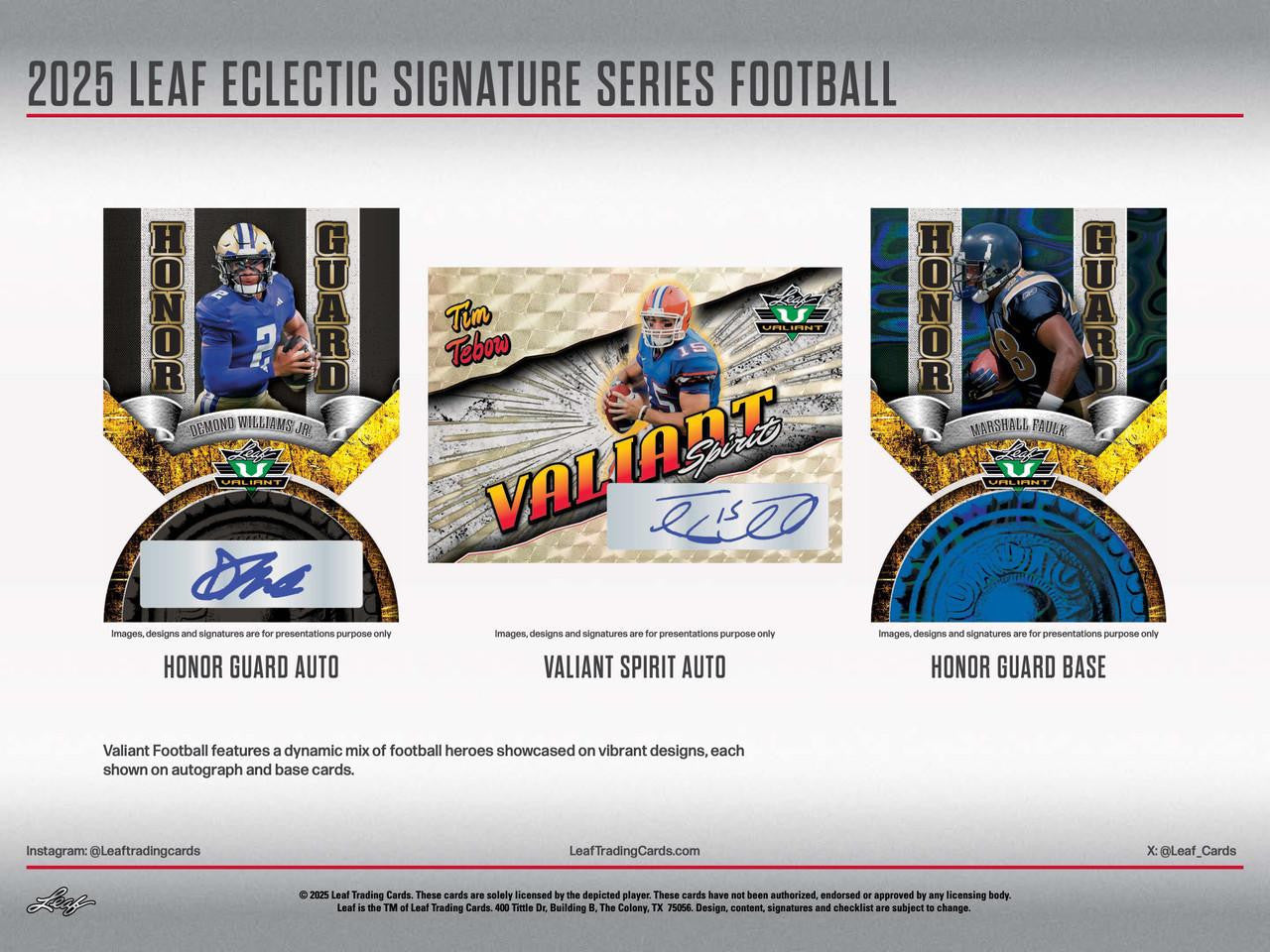 2025 Leaf Eclectic Signature Series Football Mythical Hobby Box