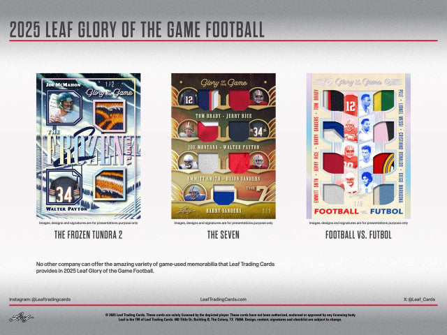 2025 Leaf Glory of the Game Football Hobby Box