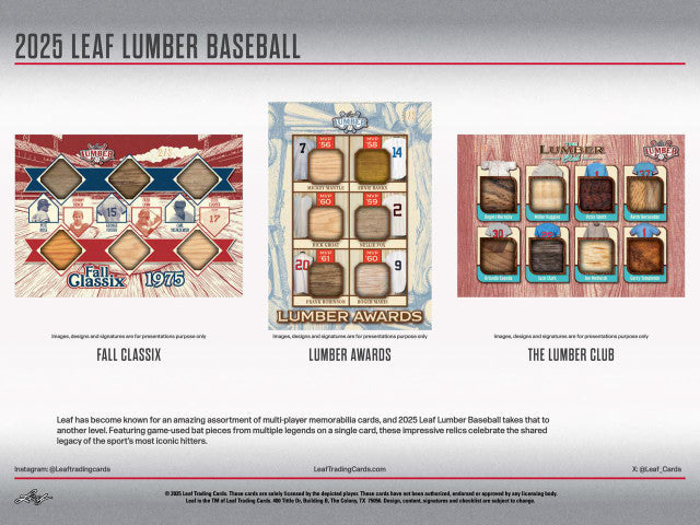 2025 Leaf Lumber Baseball Hobby Box