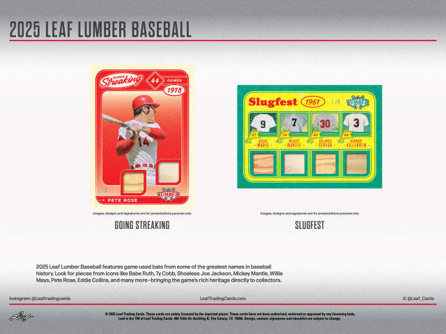 2025 Leaf Lumber Baseball Hobby Box