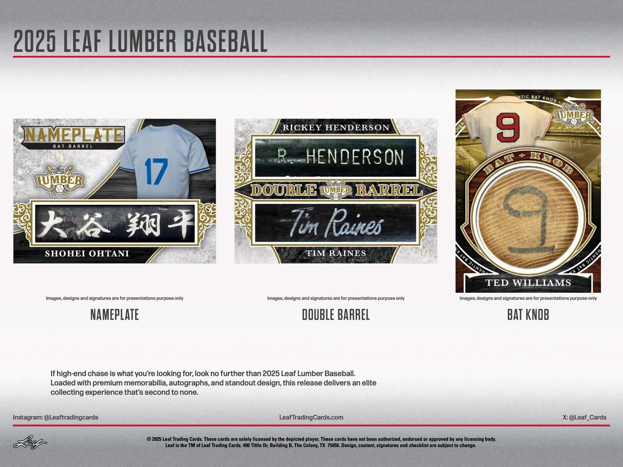 2025 Leaf Lumber Baseball Hobby Box