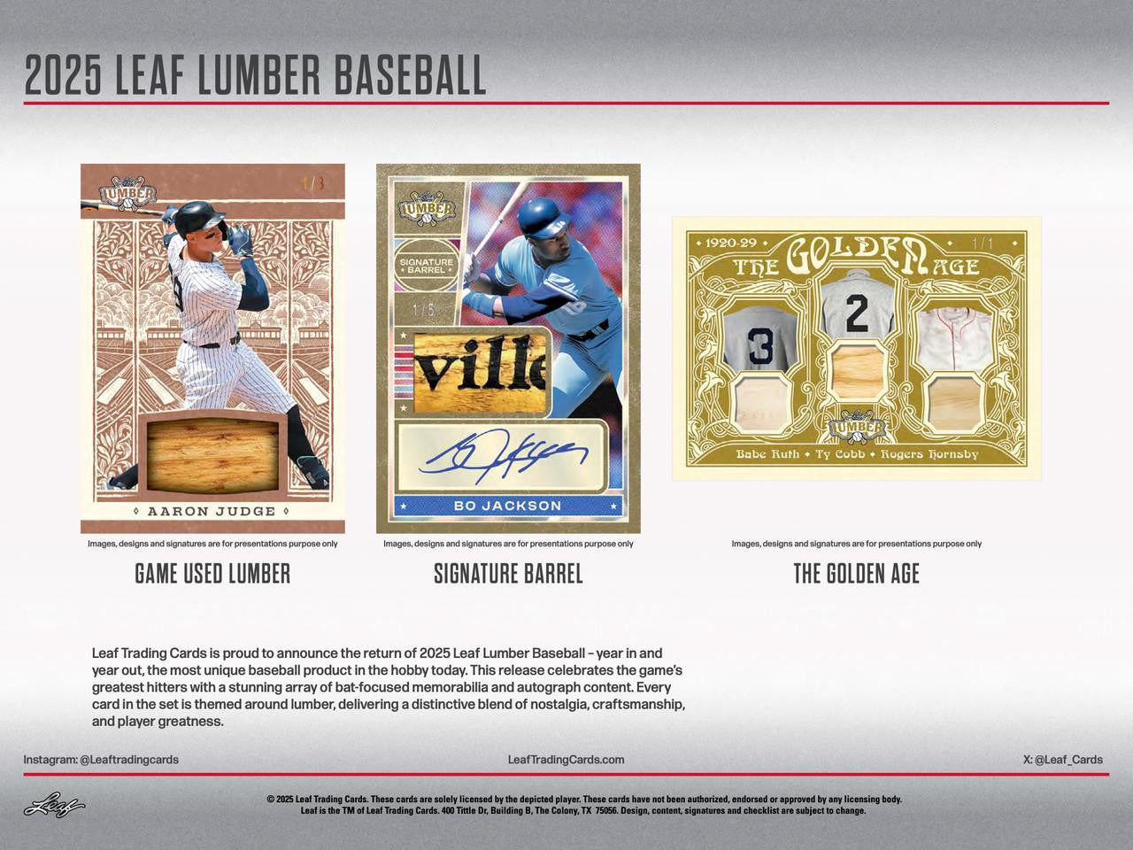 2025 Leaf Lumber Baseball Hobby Box