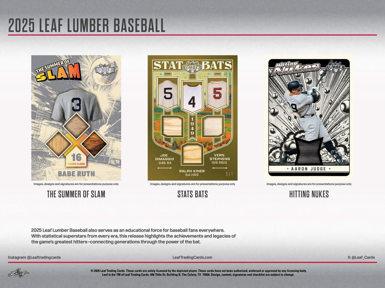 2025 Leaf Lumber Baseball Hobby Box