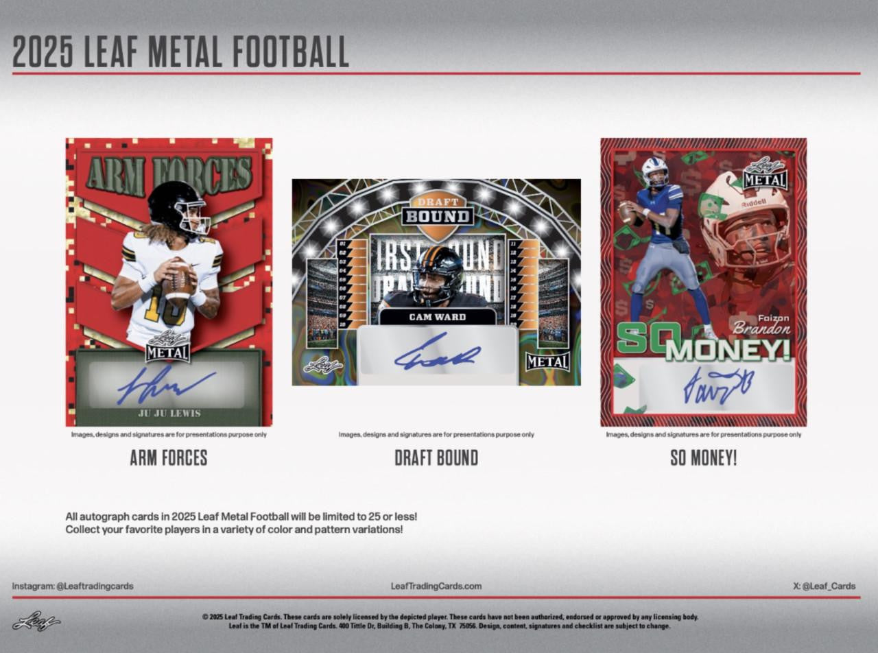 2025 Leaf Metal Football Jumbo Hobby Box