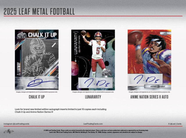2025 Leaf Metal Football Jumbo Hobby Box