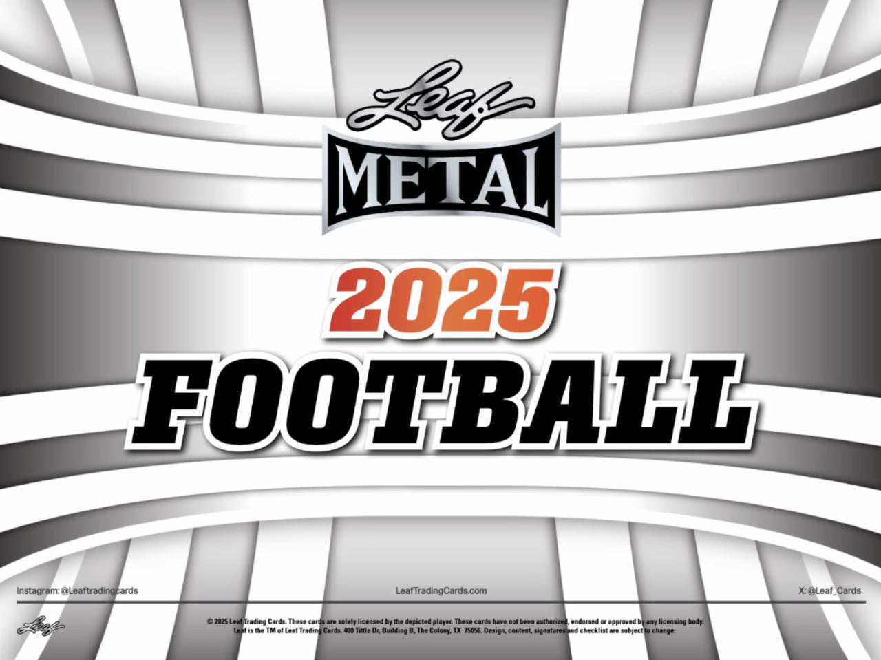 2025 Leaf Metal Football Jumbo Hobby Box