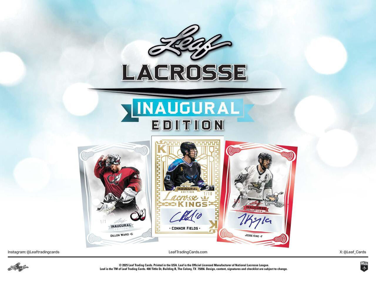 2025 Leaf NLL National Lacrosse League Inaugural Edition Hobby Box