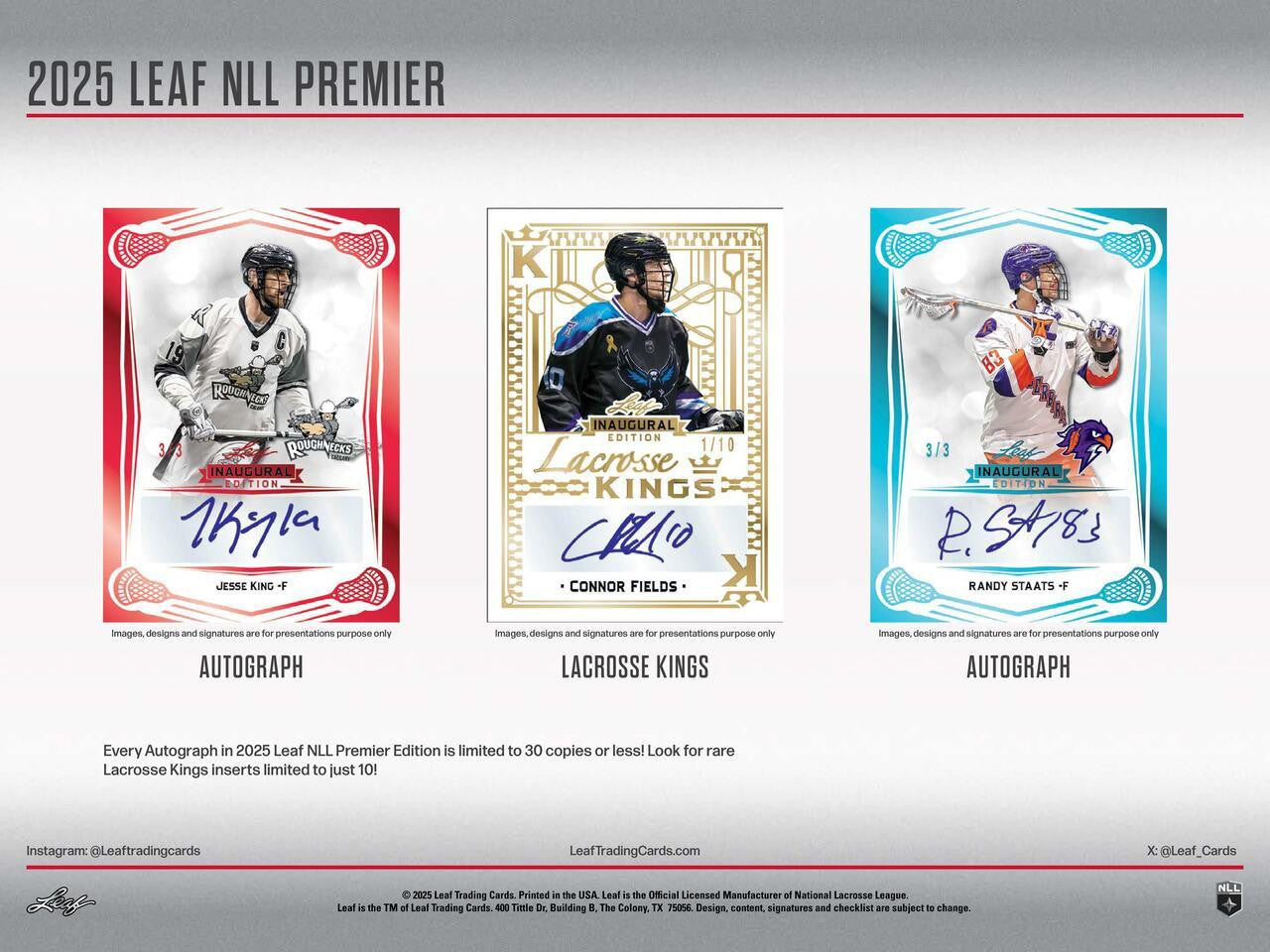 2025 Leaf NLL National Lacrosse League Inaugural Edition Hobby Box