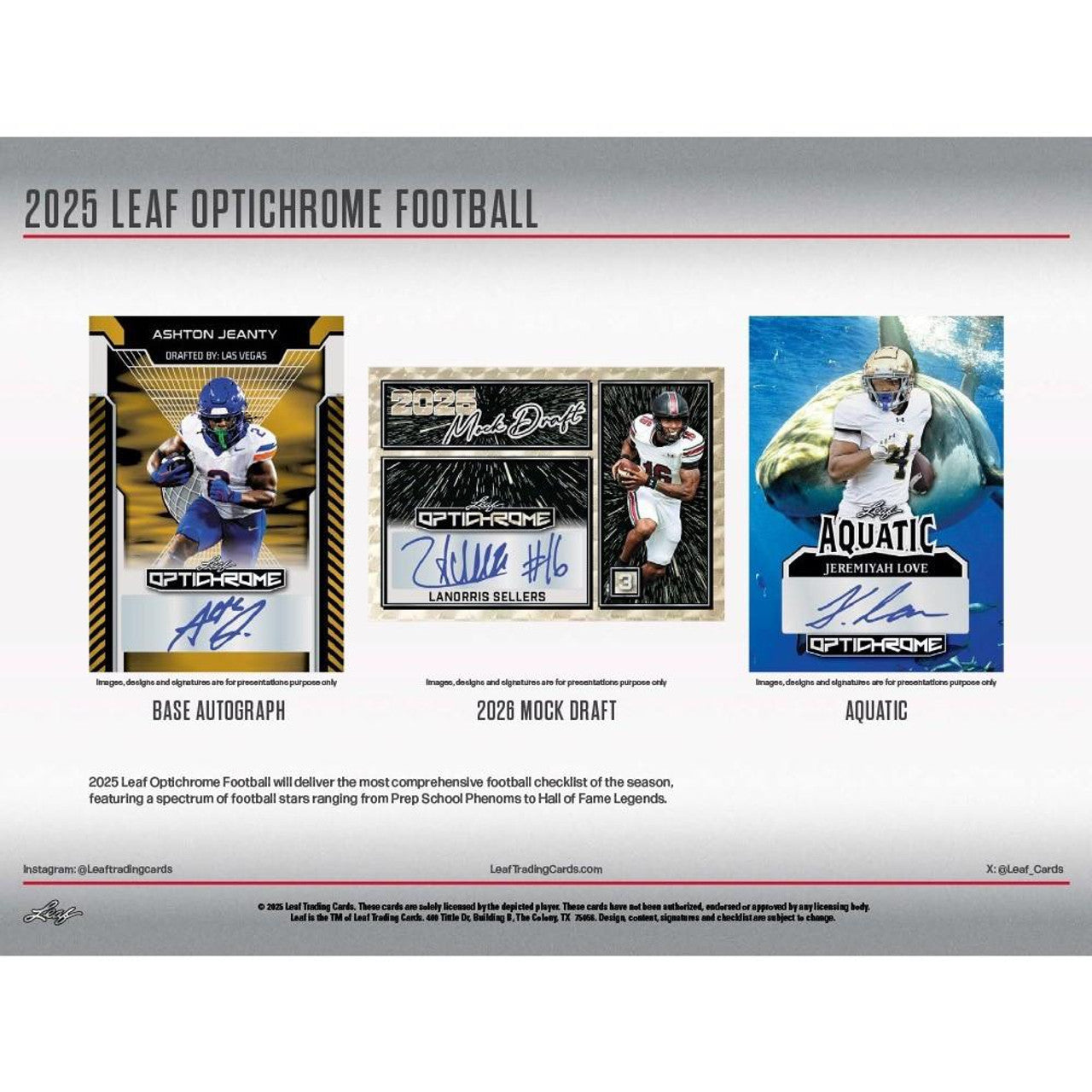 2025 Leaf Optichrome Football Jumbo Hobby Box