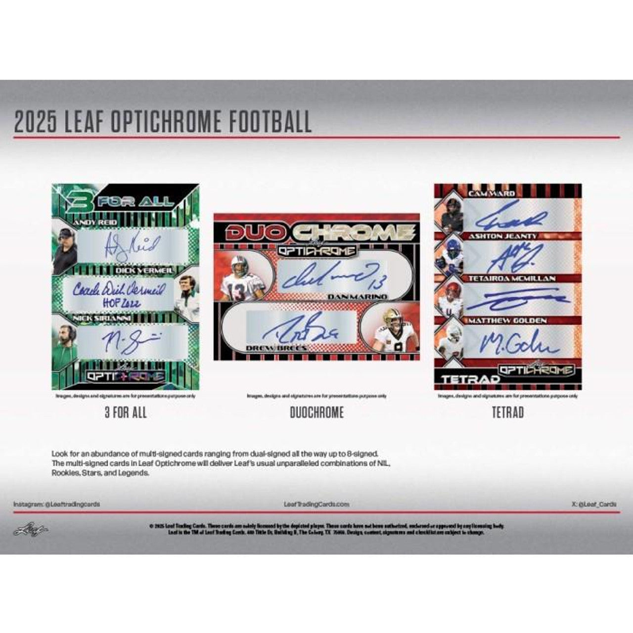 2025 Leaf Optichrome Football Jumbo Hobby Box