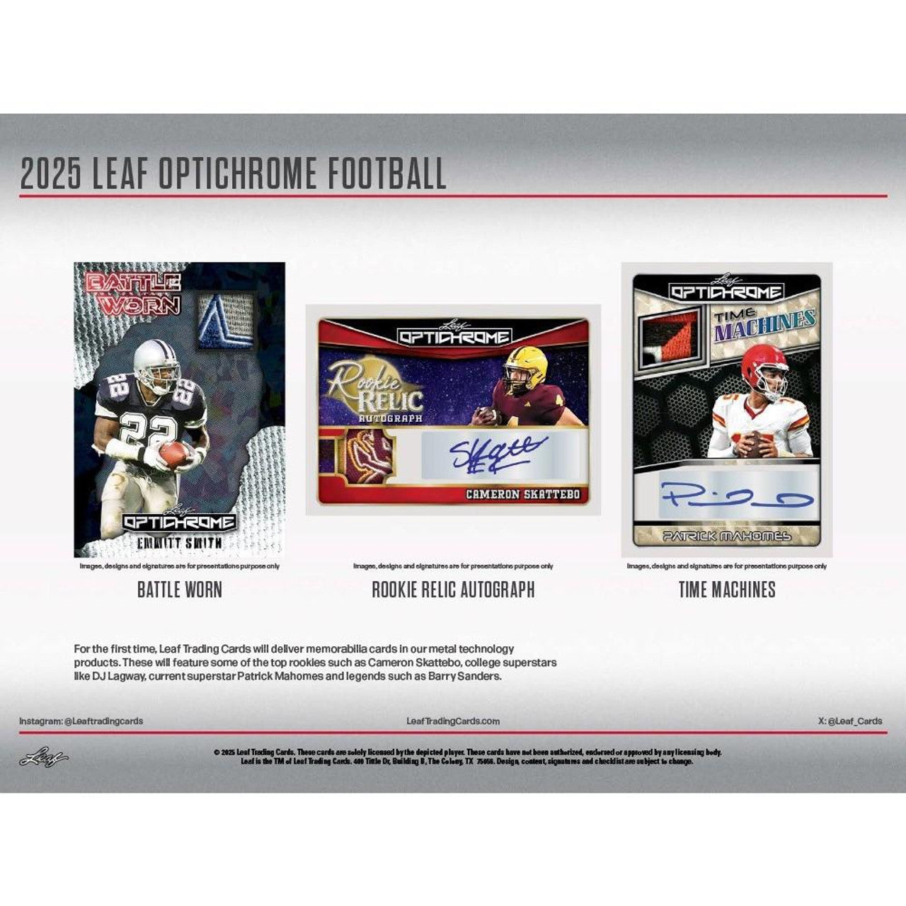 2025 Leaf Optichrome Football Jumbo Hobby Box