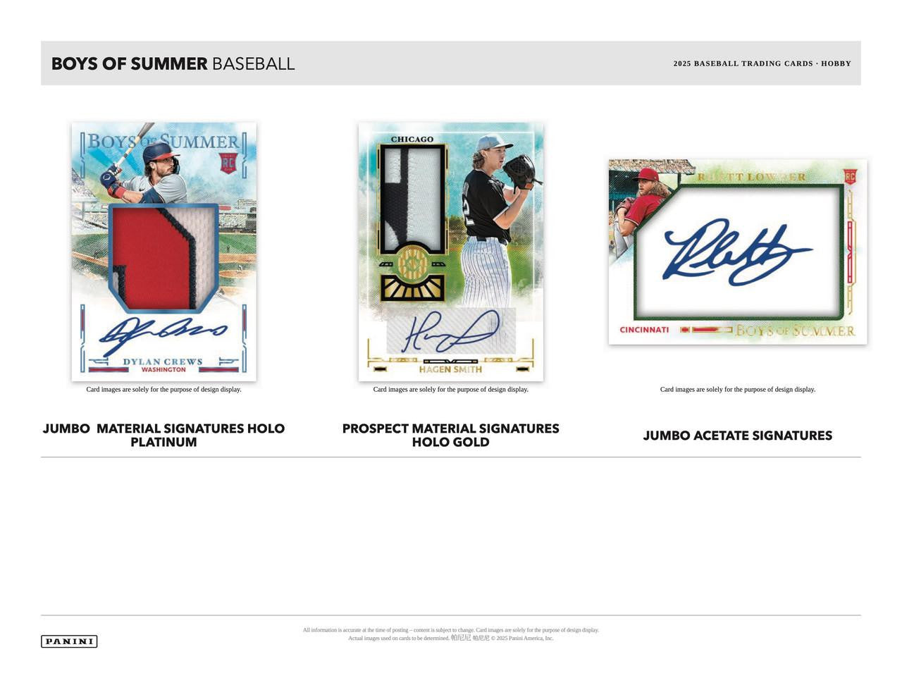 2025 Panini Boys of Summer Baseball Hobby Box