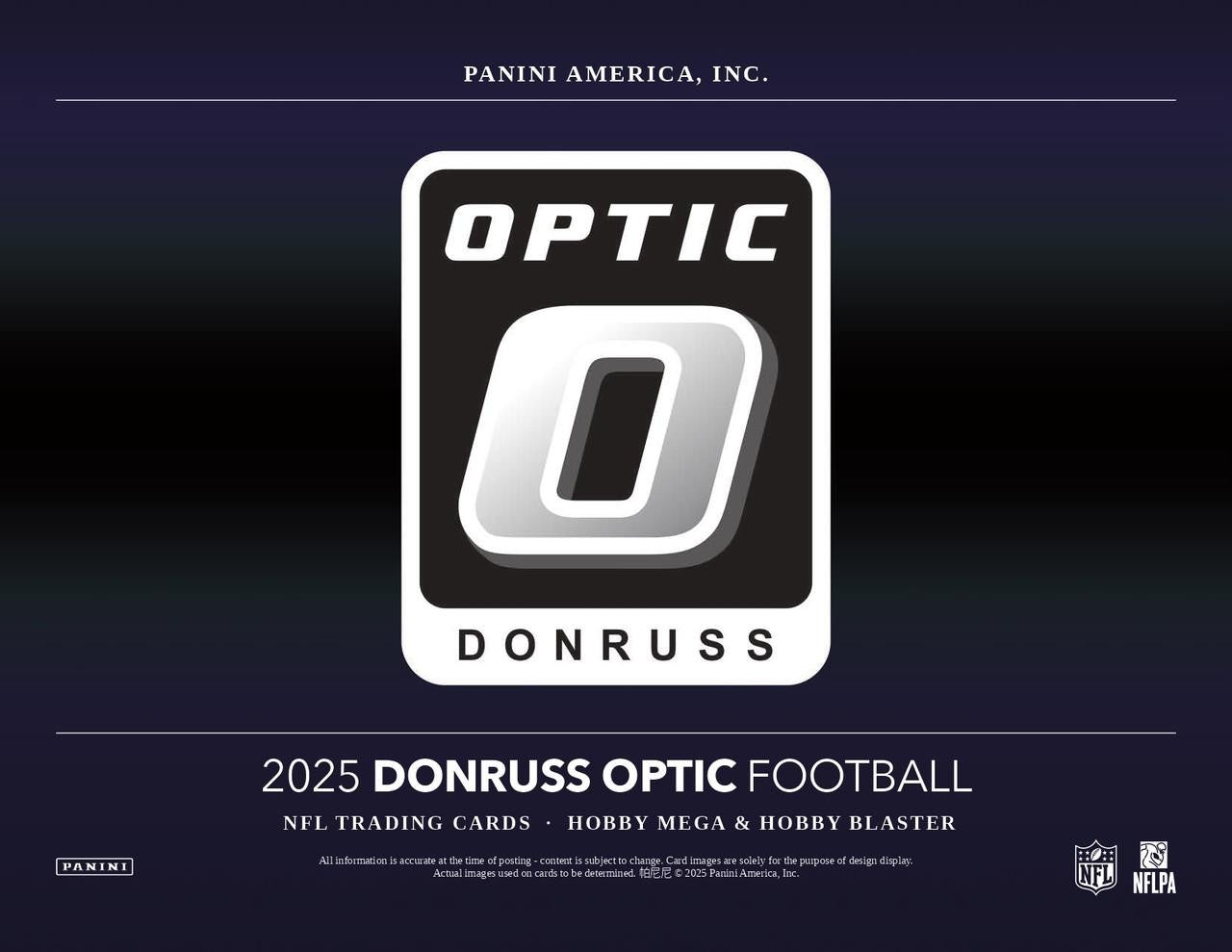 2025 Panini Donruss Optic Football Hobby Blaster Box (Blue Scope)