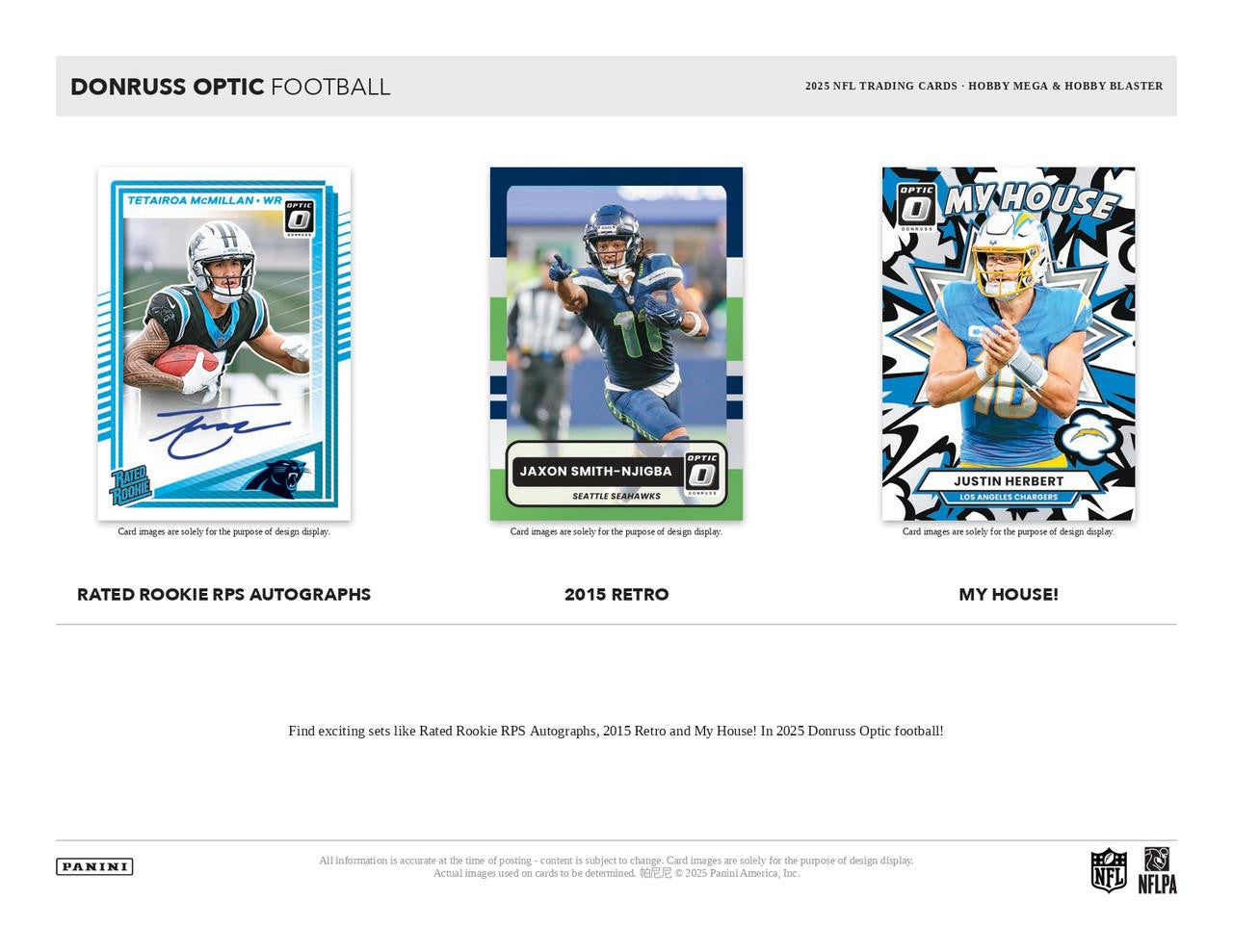 2025 Panini Donruss Optic Football Hobby Blaster Box (Blue Scope)