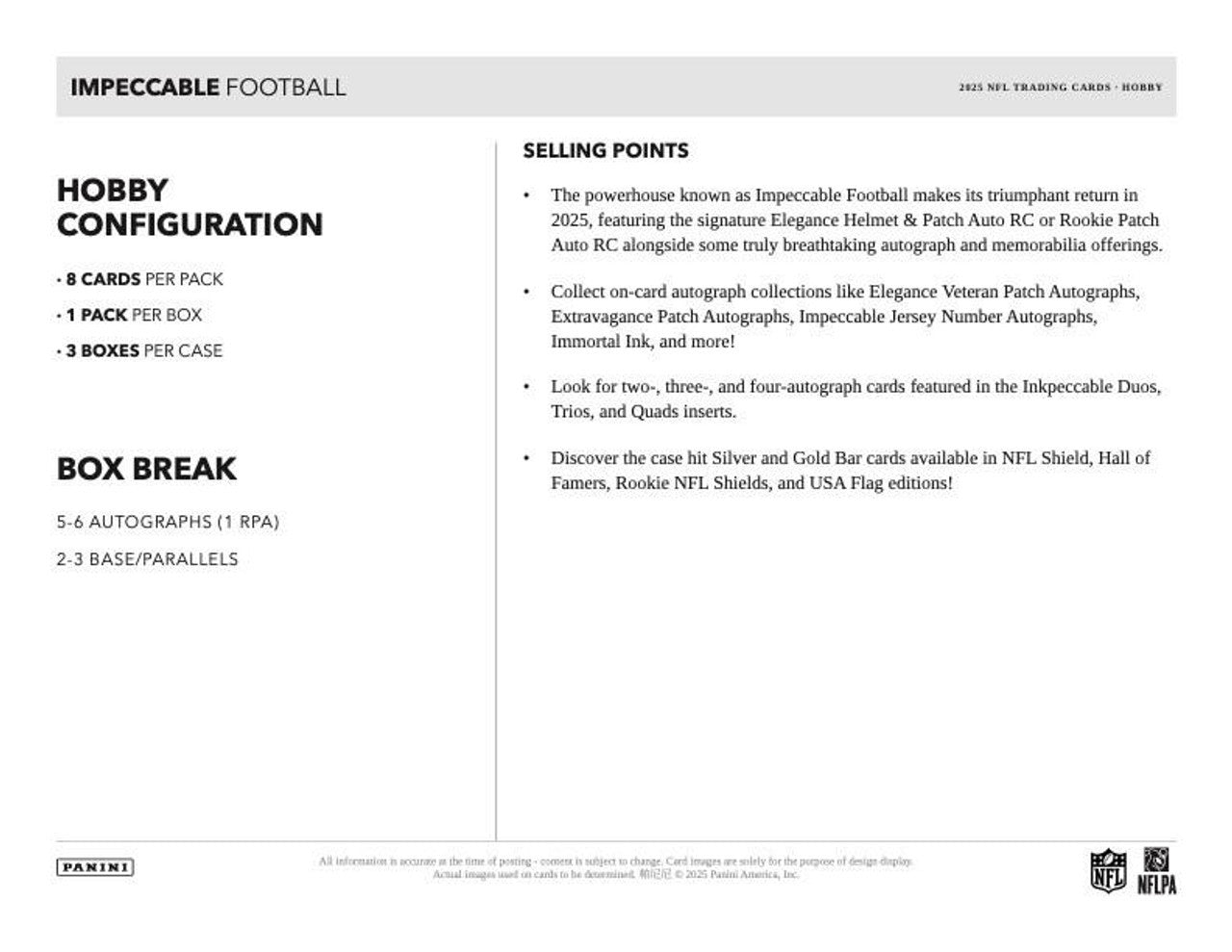 2025 Panini Impeccable Football Hobby Case (3)