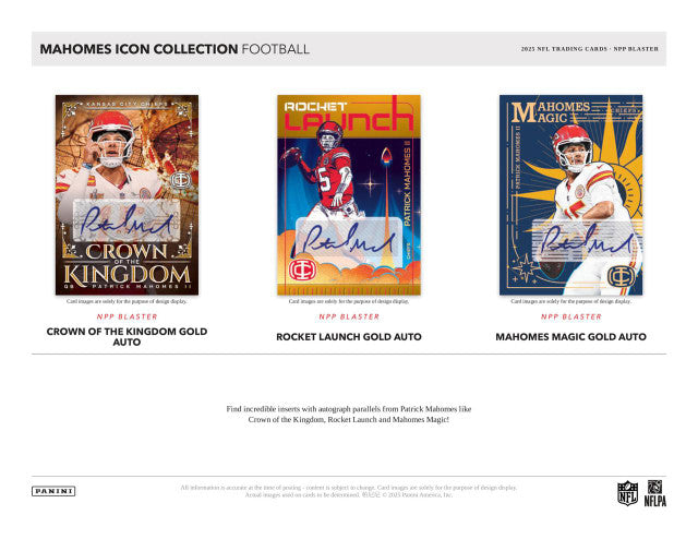 2025 Panini Patrick Mahomes Icon Collection Football Blaster Box