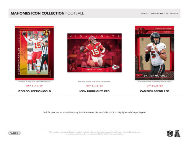 2025 Panini Patrick Mahomes Icon Collection Football Blaster Box