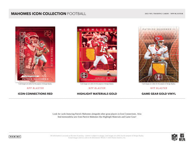 2025 Panini Patrick Mahomes Icon Collection Football Blaster Box