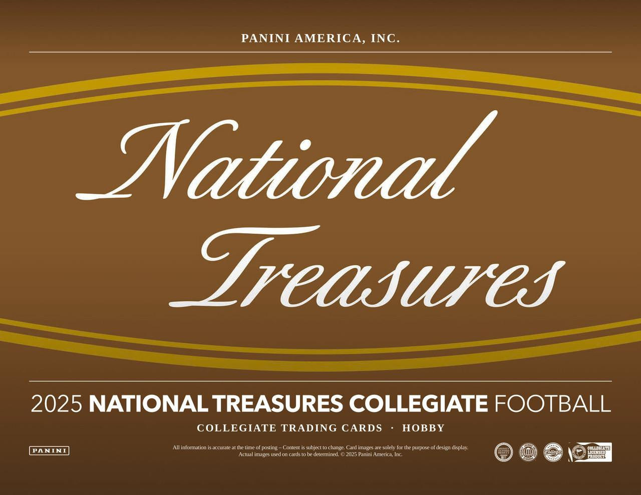 2025 Panini National Treasures Collegiate Football Hobby Box