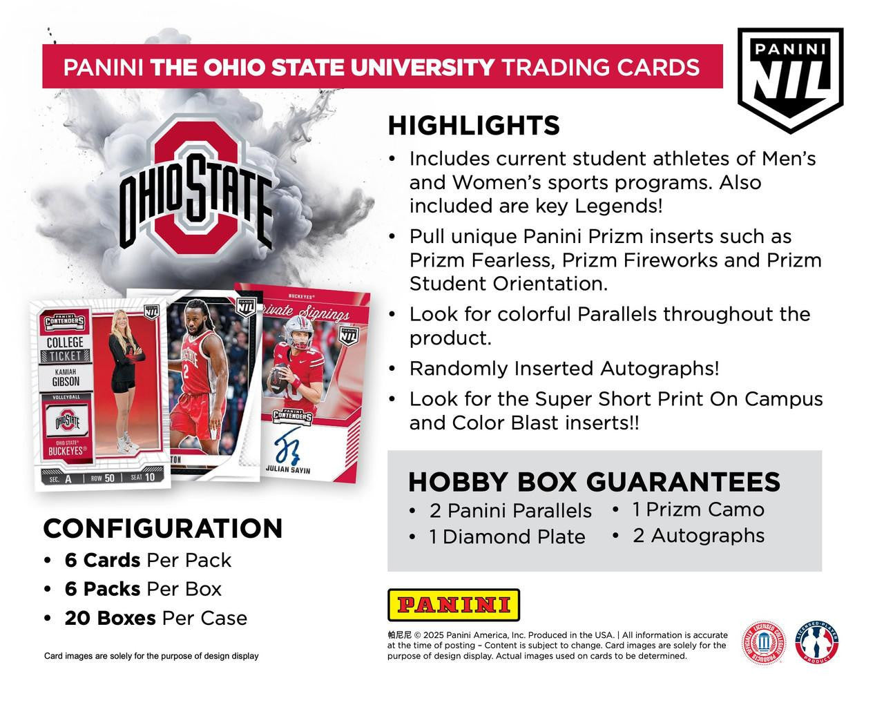 2025 Panini NIL The Ohio State University Hobby Box