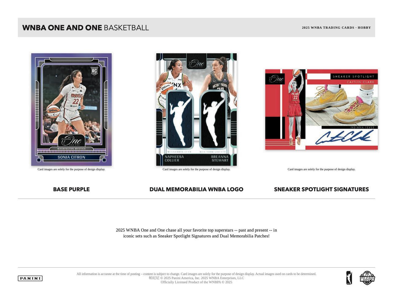 2025 Panini One & One WNBA Basketball Hobby Box