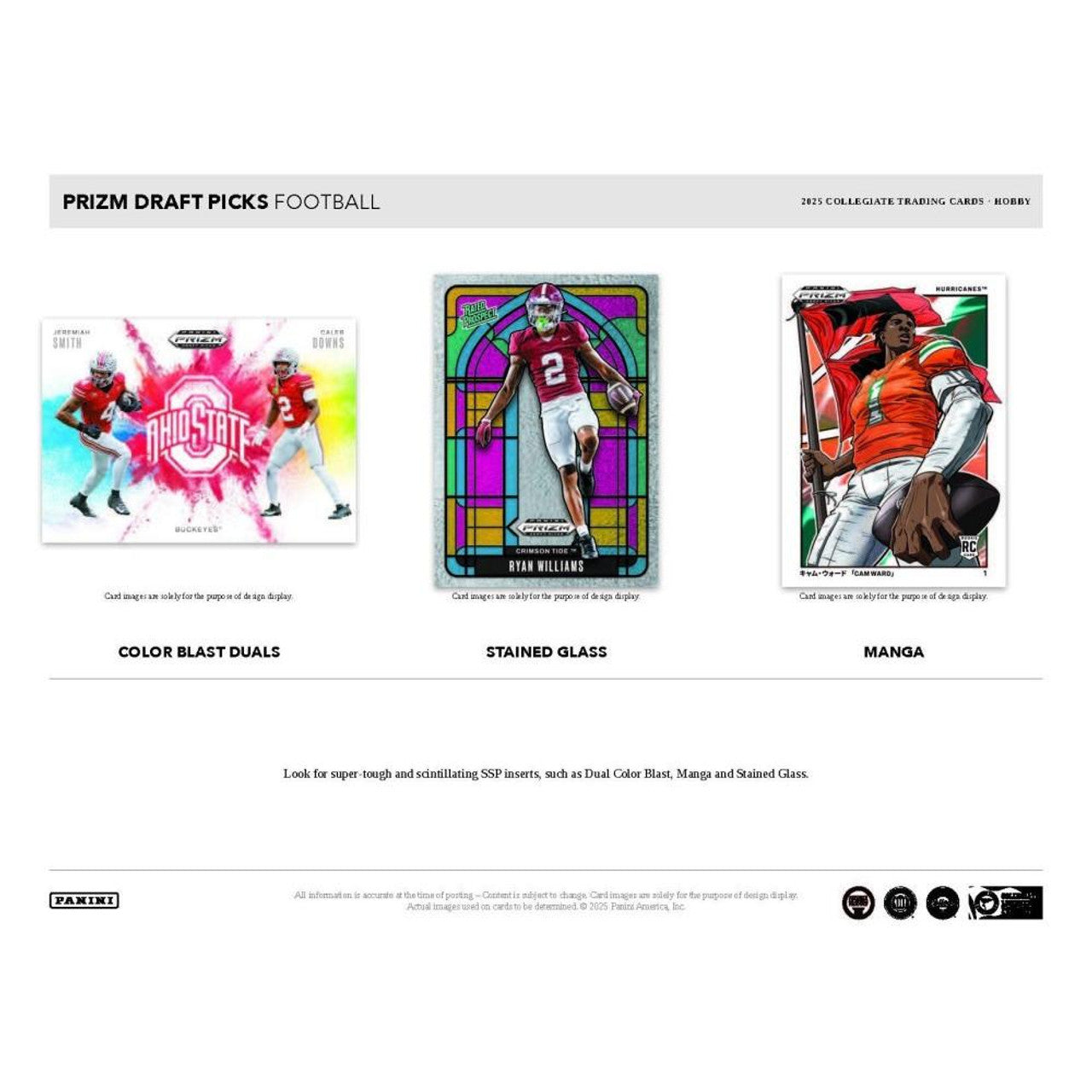 2025 Panini Prizm Draft Picks Collegiate Football Hobby Box