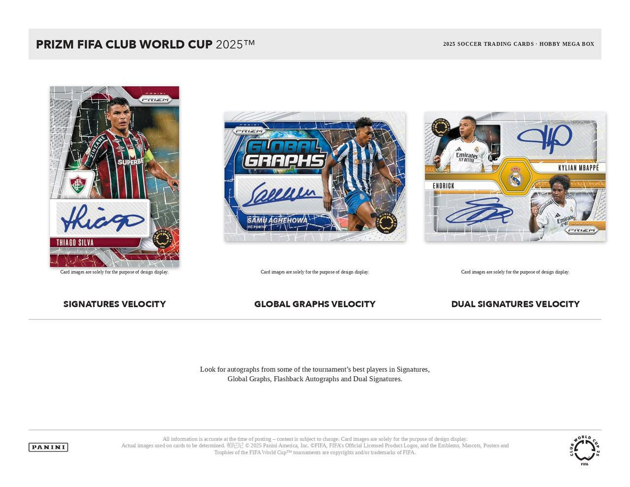 2025 Panini Prizm FIFA Club World Cup Soccer Hobby Mega Box