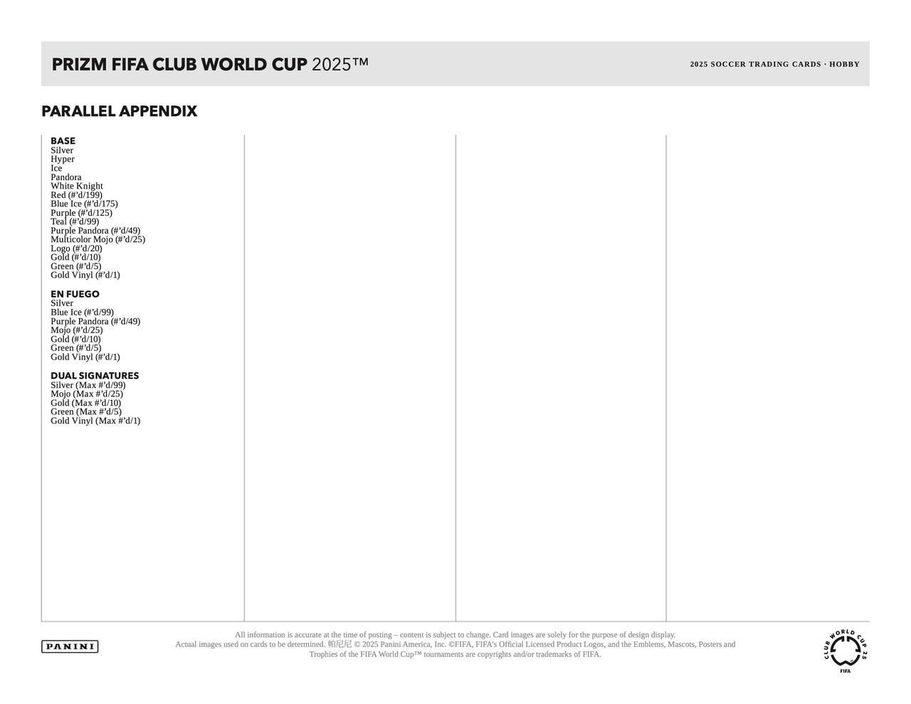 2025 Panini Prizm FIFA Club World Cup Soccer Hobby Box