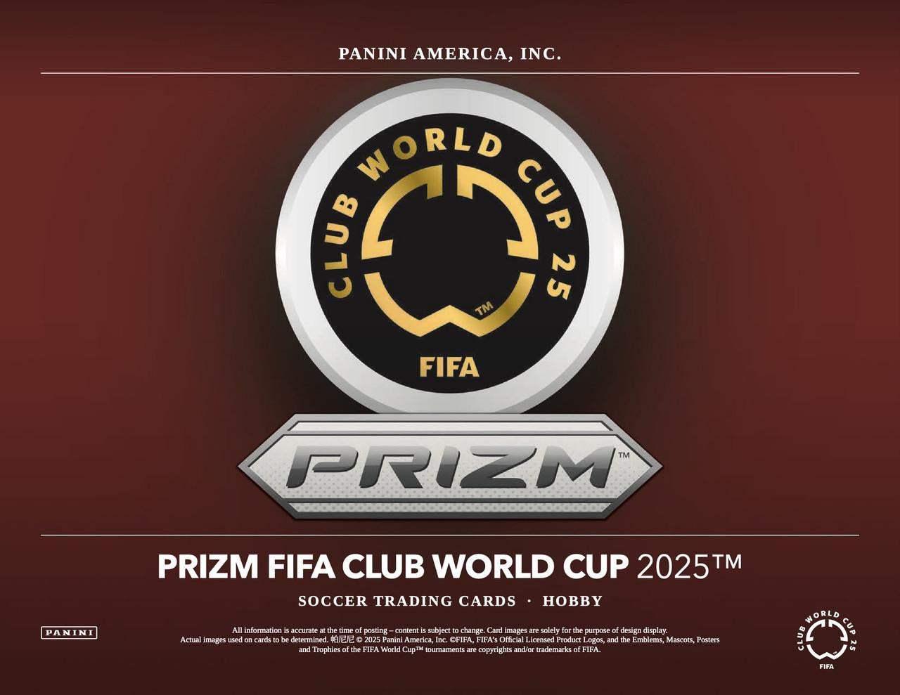 2025 Panini Prizm FIFA Club World Cup Soccer Hobby Box