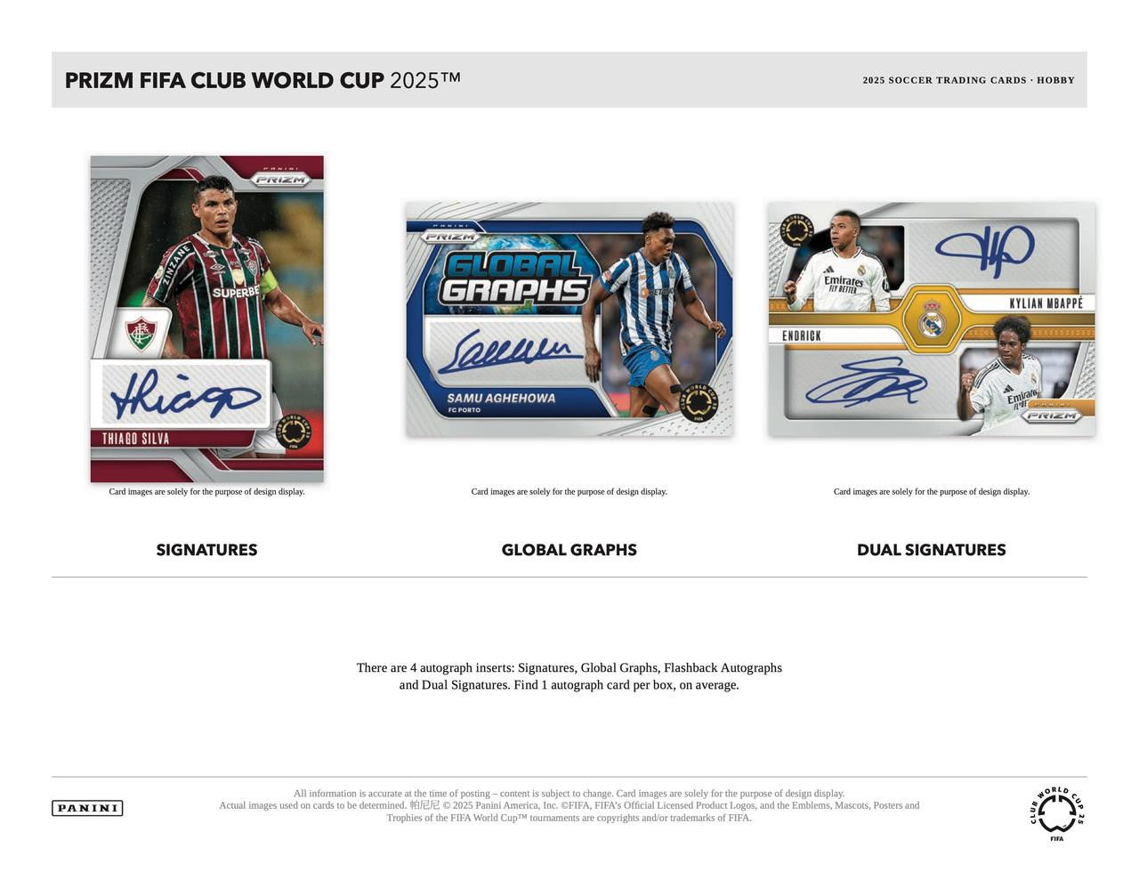 2025 Panini Prizm FIFA Club World Cup Soccer Hobby Box