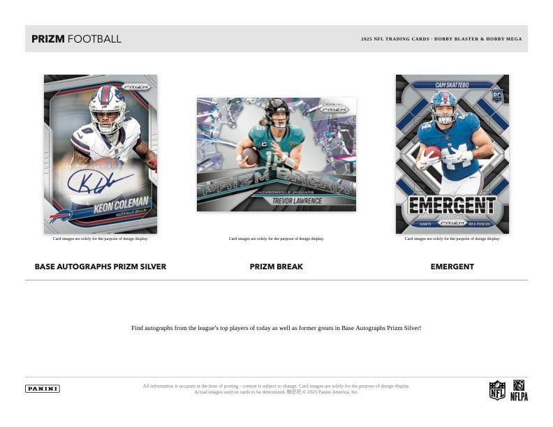 2025 Panini Prizm Football Hobby Mega Box