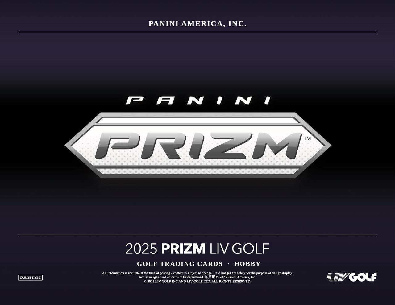 2025 Panini Prizm LIV Golf Hobby Box