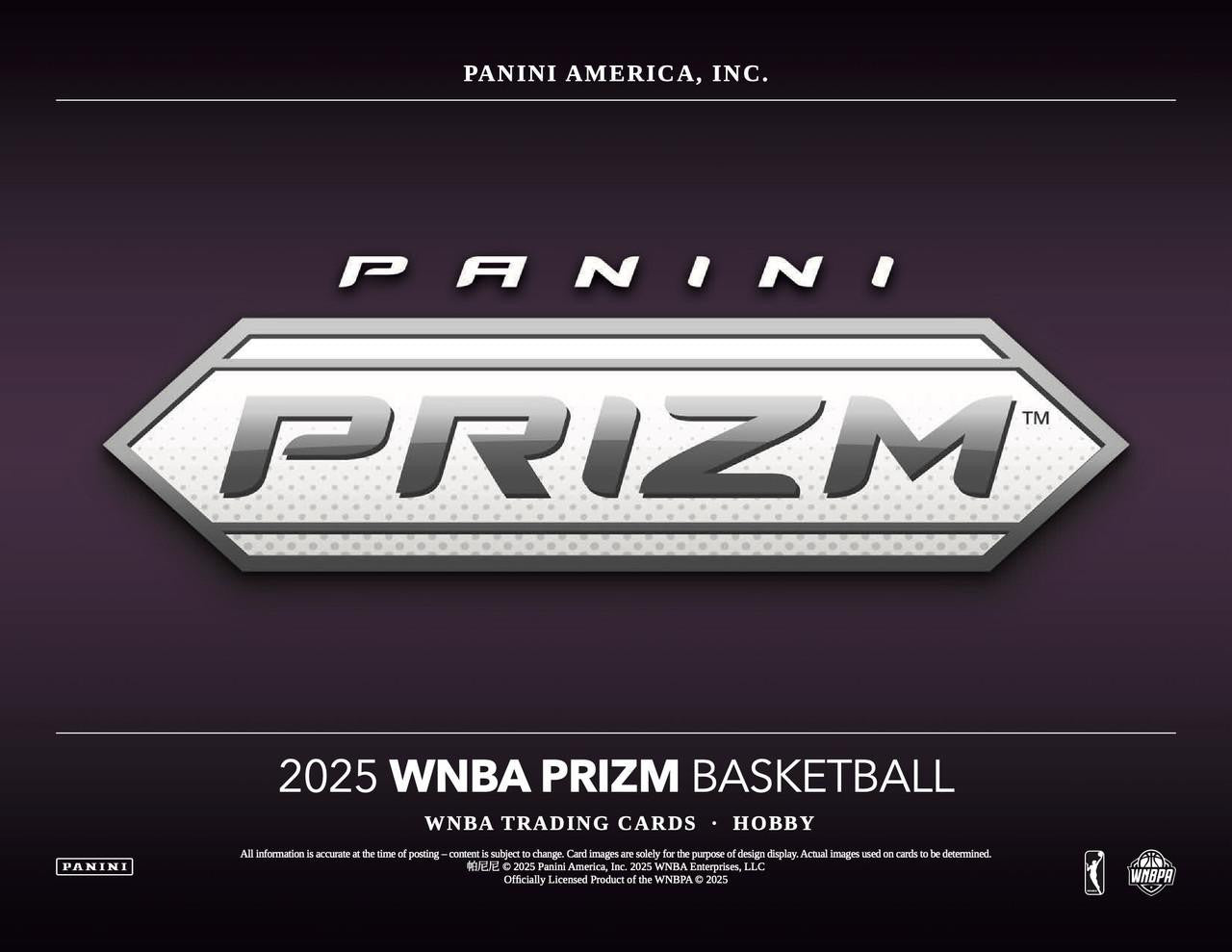 2025 Panini Prizm WNBA Basketball Hobby Box