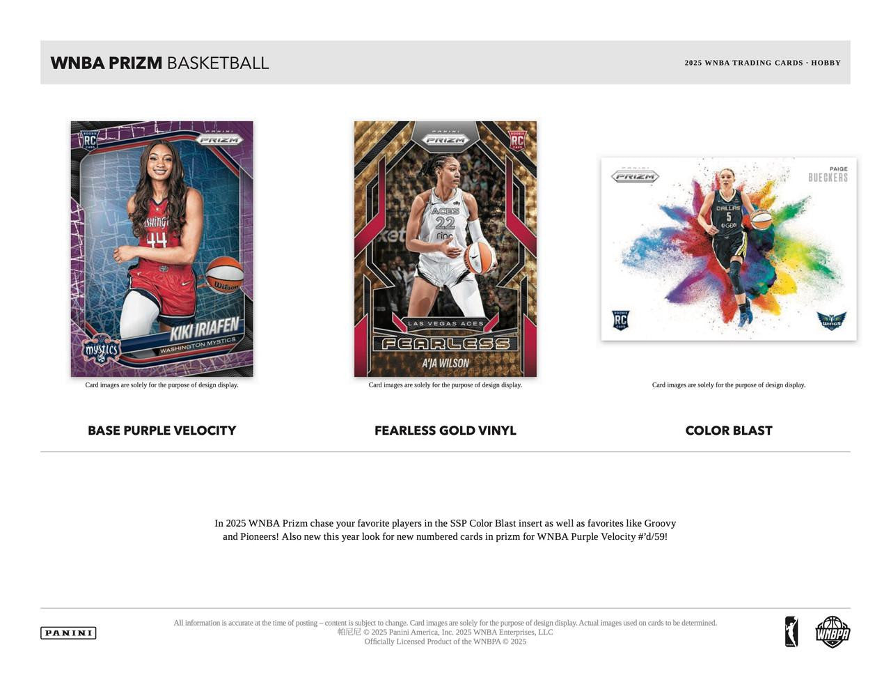 2025 Panini Prizm WNBA Basketball Hobby Box