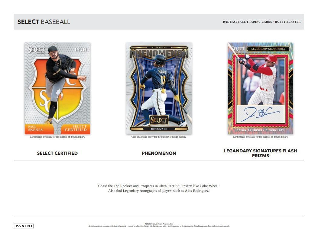 2025 Panini Select Baseball Hobby Blaster Box (Green Flash)