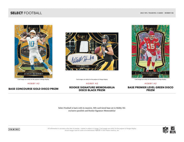 2025 Panini Select Football H2 Box