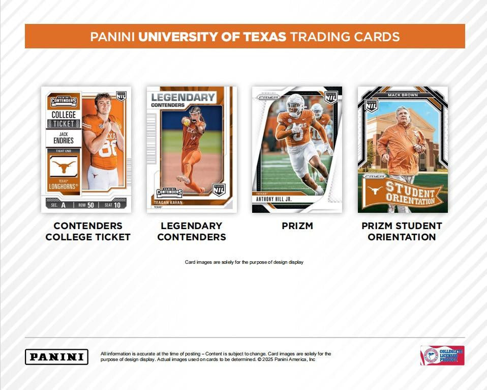 2025 Panini NIL University of Texas Hobby Box