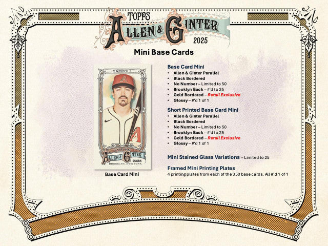 2025 Topps Allen & Ginter Baseball Blaster Box