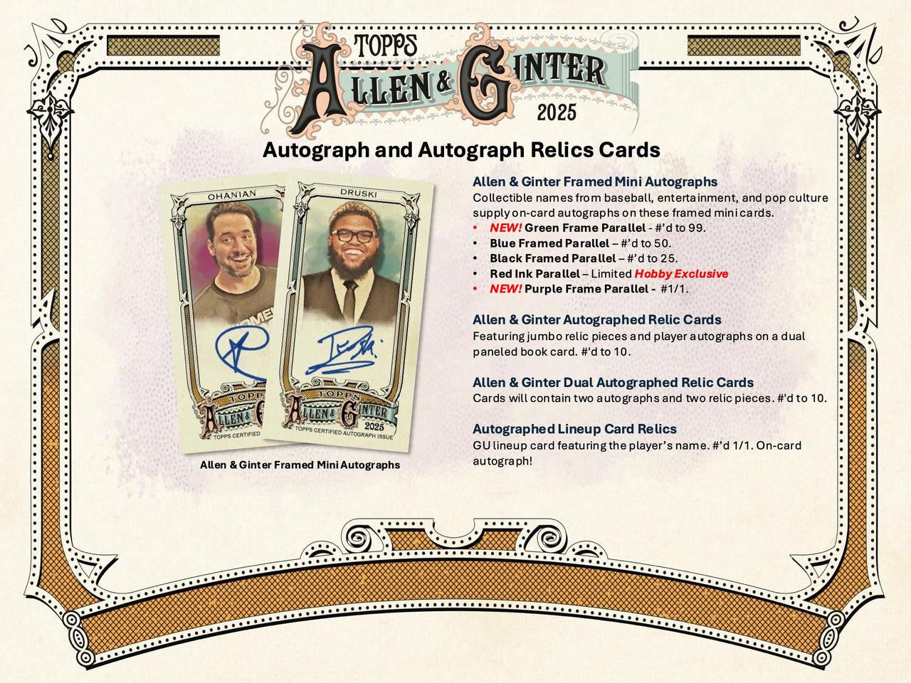 2025 Topps Allen & Ginter Baseball Hobby Box