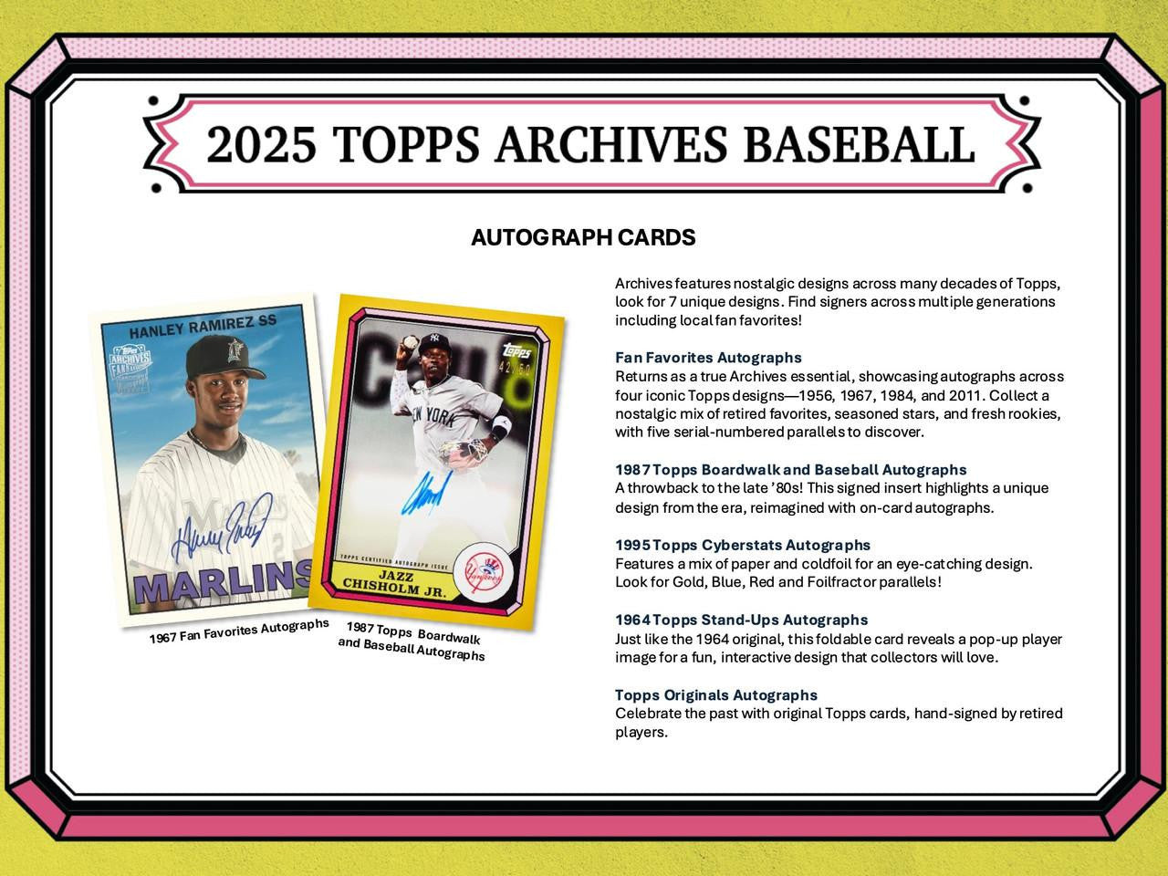 2025 Topps Archives Baseball Hobby Box