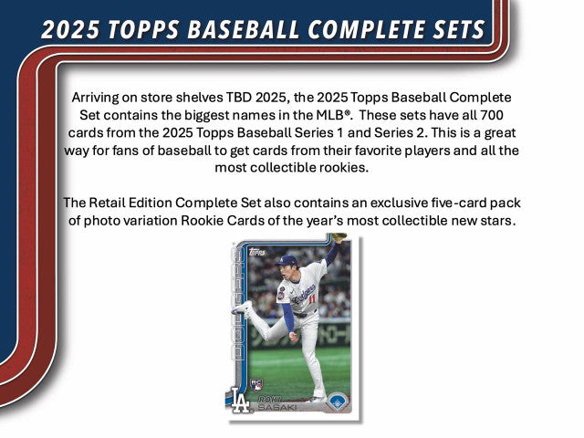 2025 Topps Baseball Complete Retail Factory Set