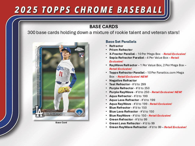 2025 Topps Chrome Baseball Blaster Box