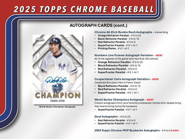 2025 Topps Chrome Baseball Jumbo Hobby Box