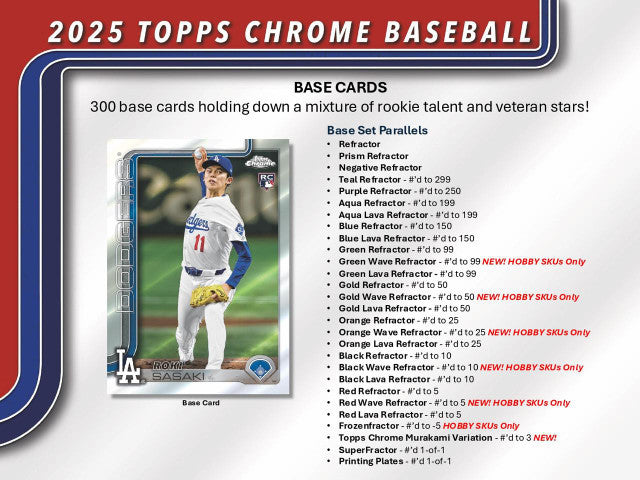 2025 Topps Chrome Baseball Jumbo Hobby Box