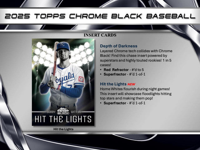2025 Topps Chrome Black Baseball Hobby Case (12)