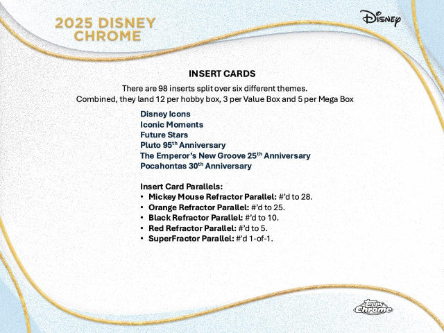 2025 Topps Chrome Disney Mega Box