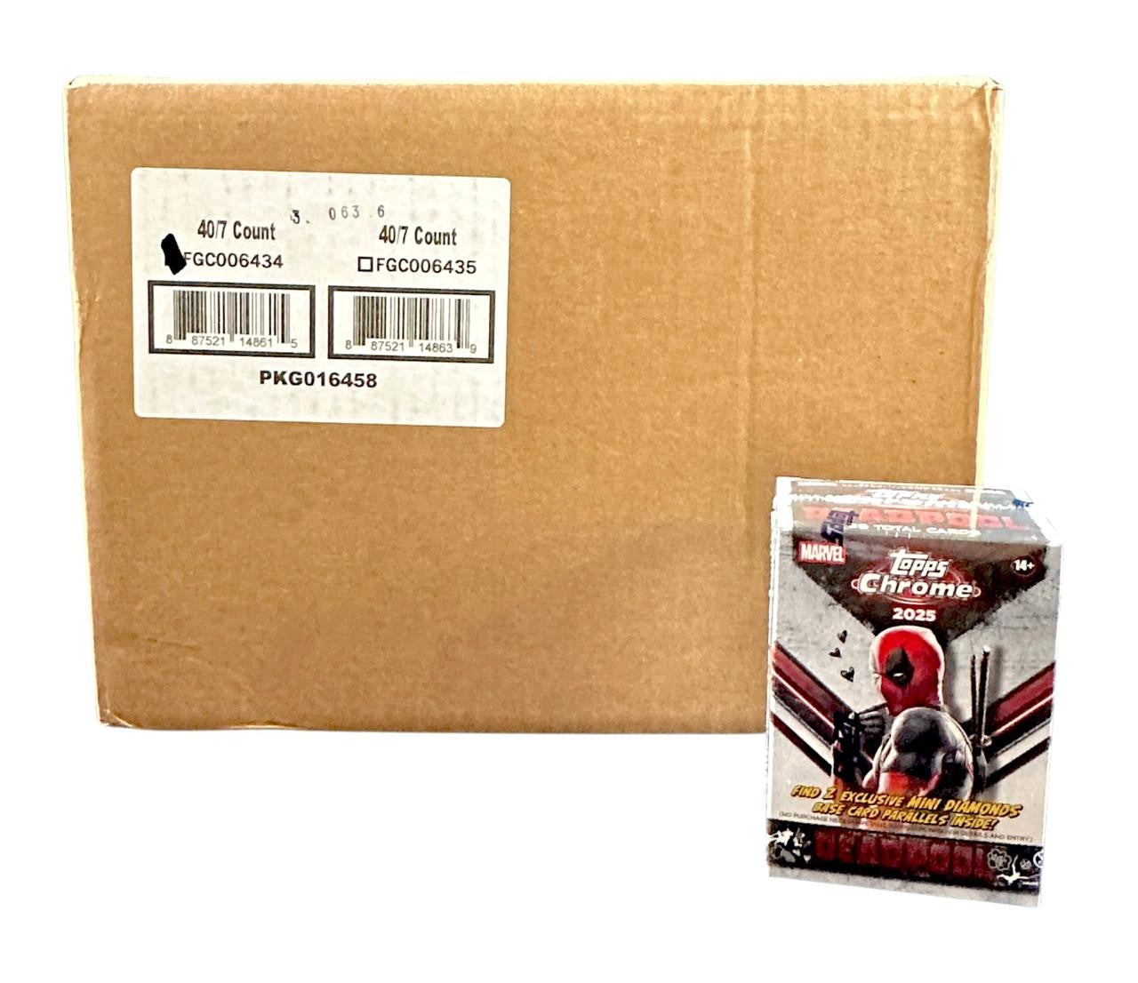 2025 Topps Chrome Marvel Deadpool Blaster Box CASE (40)