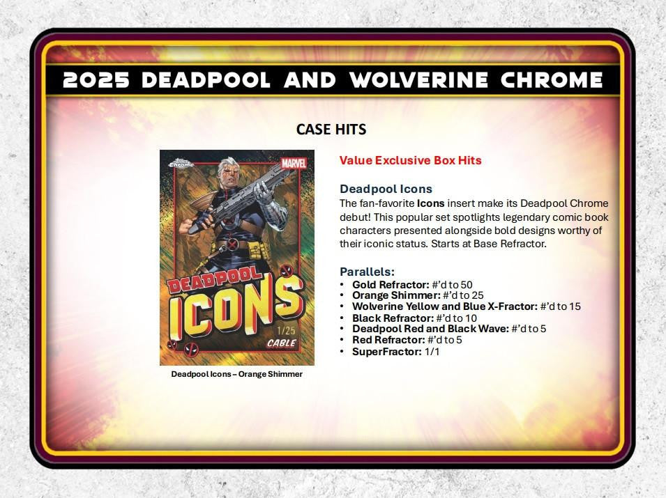 2025 Topps Chrome Marvel Deadpool Blaster Box