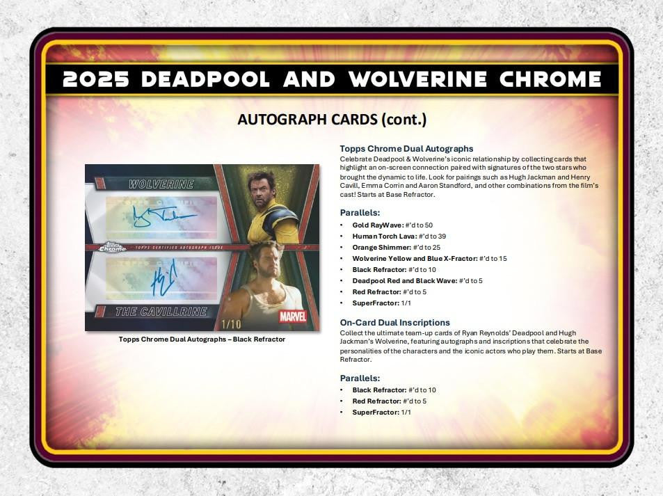 2025 Topps Chrome Marvel Deadpool Blaster Box
